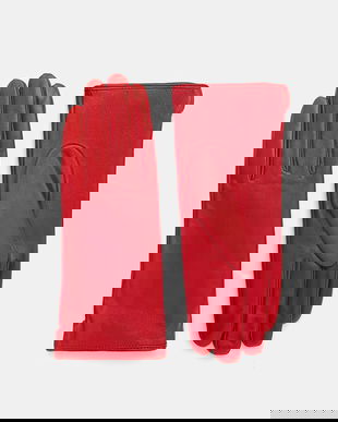 Answear.LAB manusi de piele culoarea rosu