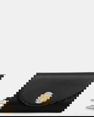 Coccinelle poșetă de piele NIKLA SMOOTH culoarea negru, E1 TOB 15 01 01