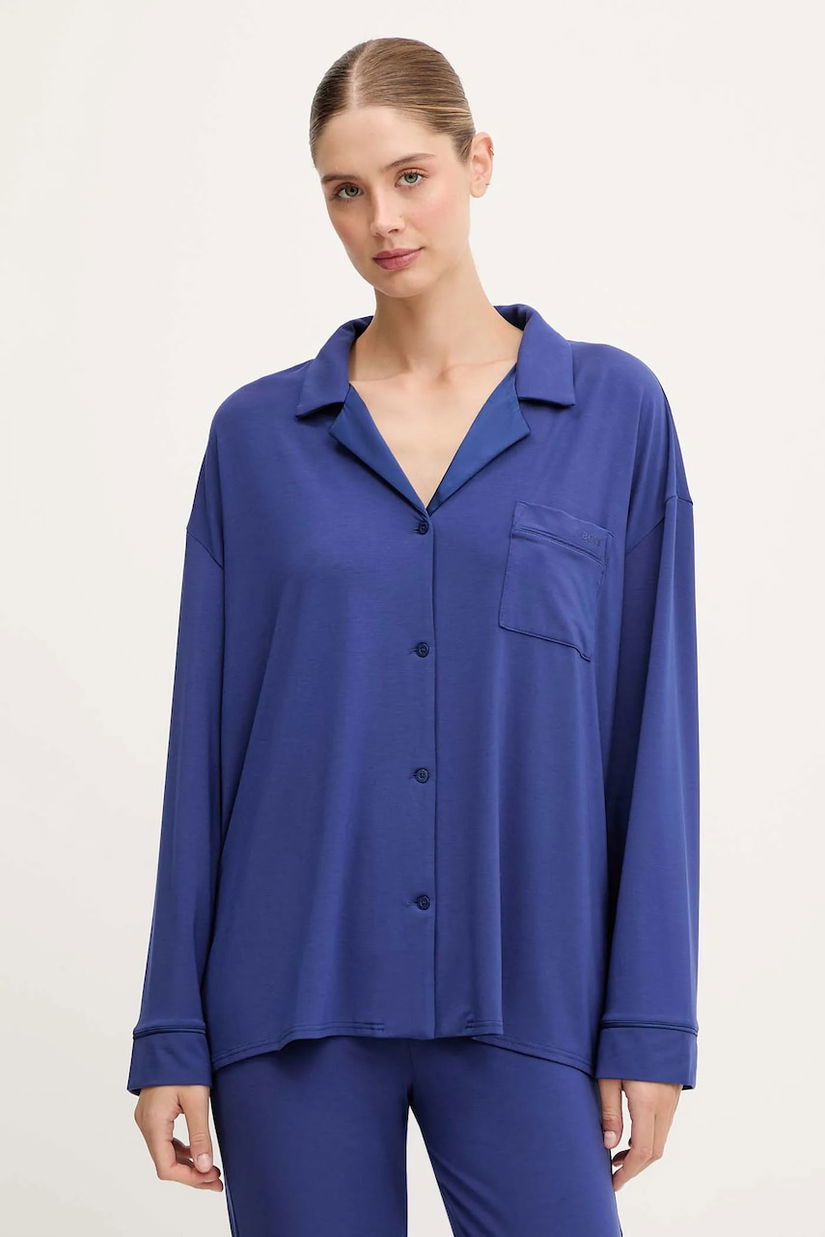 BOSS cămașă de pijama BOSS Sheen_Shirt culoarea negru, 50545588