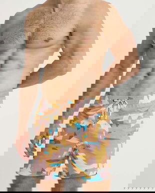 Picture pantaloni scurti de baie Piau 15 culoarea portocaliu, MBS072