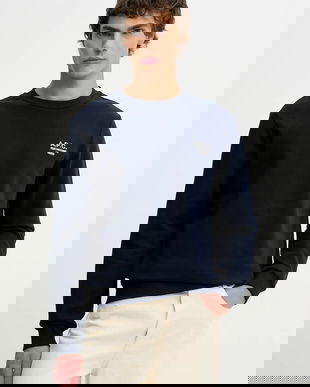 A.P.C. bluza Standard Rue Madame Gots barbati, culoarea albastru marin, neted, COHBV-M27913