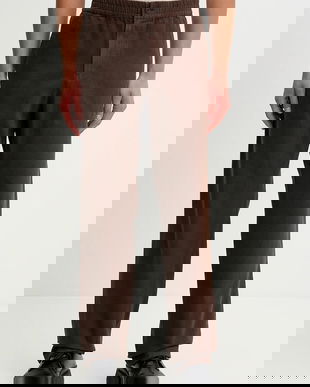 A.P.C. pantaloni de bumbac culoarea maro, drept