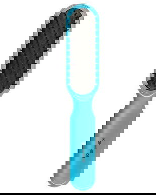 Perie pneumatica albastra cu peri cilindrici din plastic, rezistenta la foen 20.5 x 4 cm, Koh-I-Noor, 8115PE