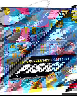Puzzle fosforescent 120 piese. Pisici