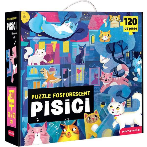 Puzzle fosforescent 120 piese. Pisici