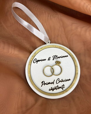Glob Craciun personalizat/ Glob primul Craciun casatoriti