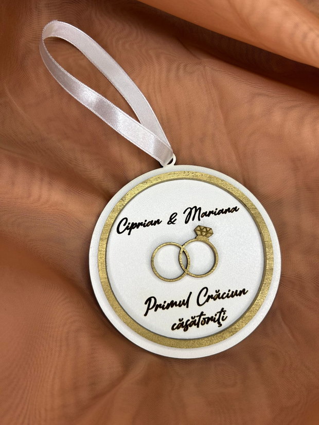Glob Craciun personalizat/ Glob primul Craciun casatoriti