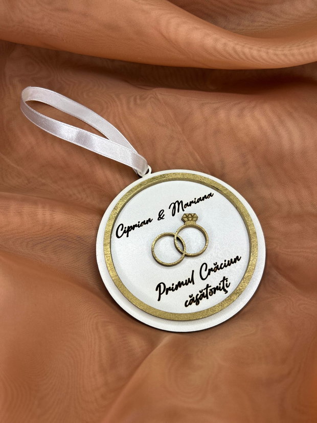 Glob Craciun personalizat/ Glob primul Craciun casatoriti