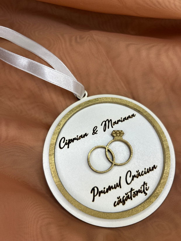 Glob Craciun personalizat/ Glob primul Craciun casatoriti