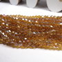 Cristale din sticla, biconice, 2 mm, transparente, AB, maro