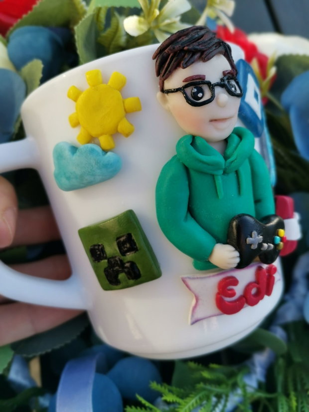 Cana personalizata pentru copii Minecraft/Roblox