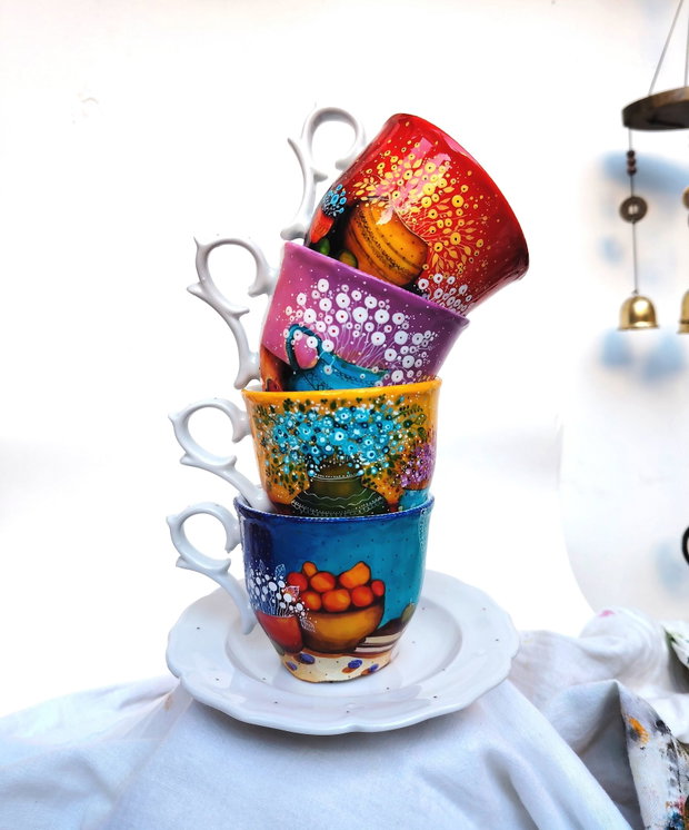Set "Daydream" Cești cu Farfurioară "Artă în Ceai Collection"