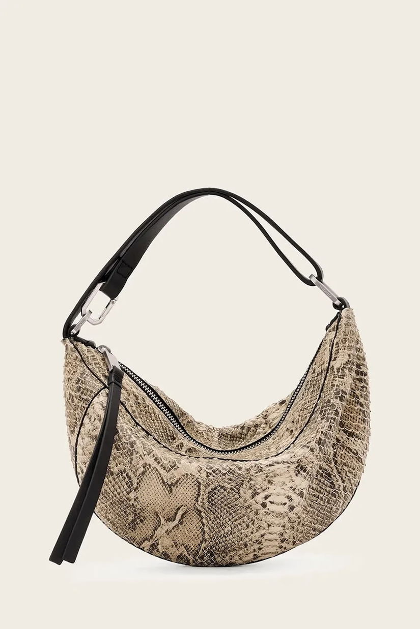 AllSaints poșetă de piele culoarea galben, W547XD