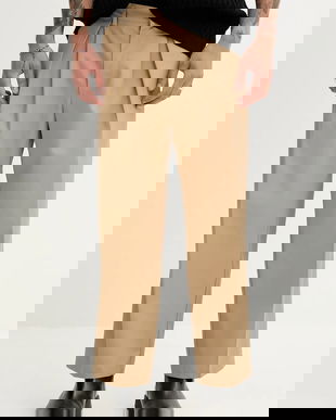 Fiorucci pantaloni Beige Logo Embroidered Chino Trousers culoarea verde, drept, M02SPBPA302CO01NA02