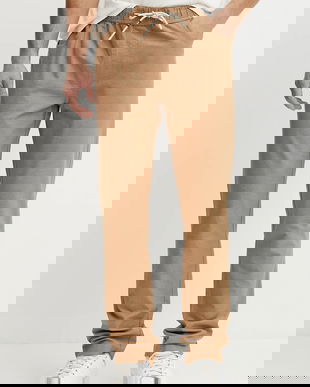 Picture pantaloni Crusy bărbați, culoarea verde, cu fason chinos, MJS0080