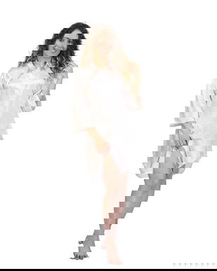 Camasa de noapte din matase naturala 100%, de dud 19 momme 6 A calitate, marime L