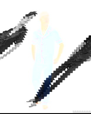 Pijamale lungi bărbați din matase naturala 100 %, de dud, 19 momme 6 A calitate, marime S