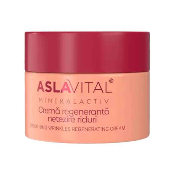 Crema Regeneranta de Noapte pentru Netezirea Ridurilor - Aslavital Mineralactiv SKINectura Smoothing Wrinkle Regenerating Cream, 50 ml