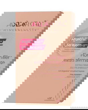 Fiole Filler Extra Fermitate pentru Ten Sensibil - Aslavital Mineralactiv Extra-Firming Filler Ampoules, 10 fiole x 2 ml
