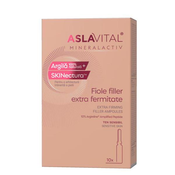 Fiole Filler Extra Fermitate pentru Ten Sensibil - Aslavital Mineralactiv Extra-Firming Filler Ampoules, 10 fiole x 2 ml