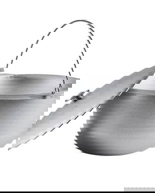 Ceaun Aluminiu Alimentar 5 L cu Capac, Inteliced&reg; &ndash; Turnat in Matrite de Racire, Fund Plat Gros, Curatare Rapida