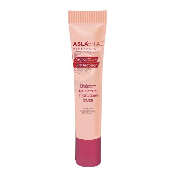 Balsam Tratament Hidratant pentru Buze - Aslavital Mineralactiv Lip Balm Moisturizing Treatment, 15 ml