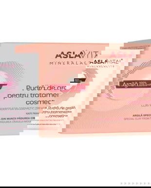 Pudra de Argila pentru Tratamente Cosmetice - Aslavital Mineralactiv Clay Powder for Cosmetic Treatments, 10 plicuri x 20 g