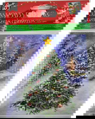 Set creativ: Felicitari brad si om de zapada. Diamond Painting Card Set