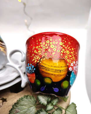 Calm Sweet Serenity - Set Ceașcă cu Farfurioară - Artă în Ceai sau Cafea