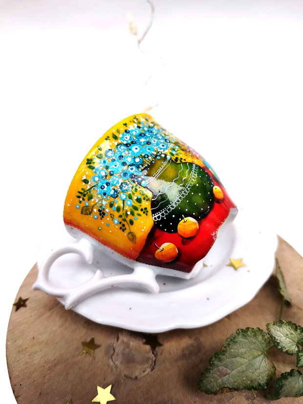 "Honey Smile" - Ceașcă cu Farfurioară - Artă în Ceai și cafea - Nature and Colors Collection