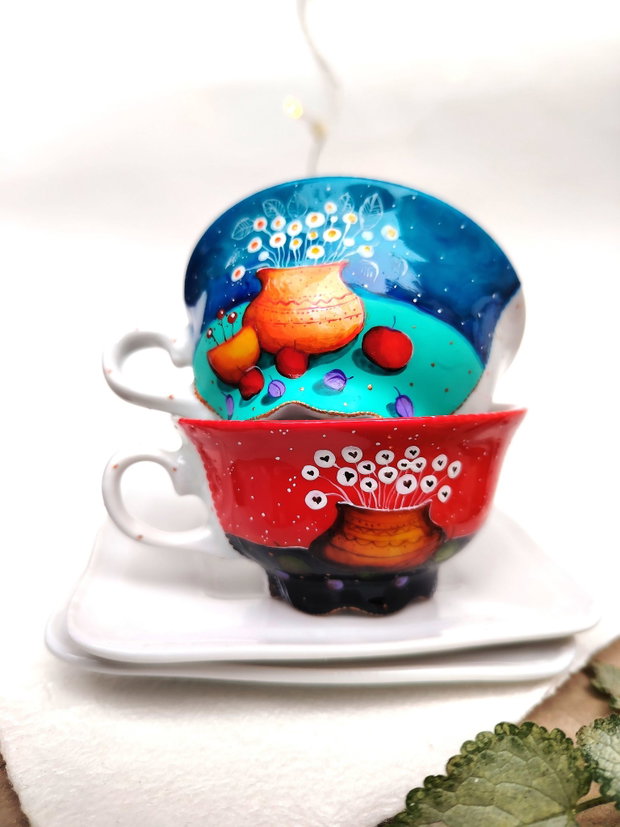 "Colorful Time" - Artă în Ceai și cafea - Nature and Colors Collection