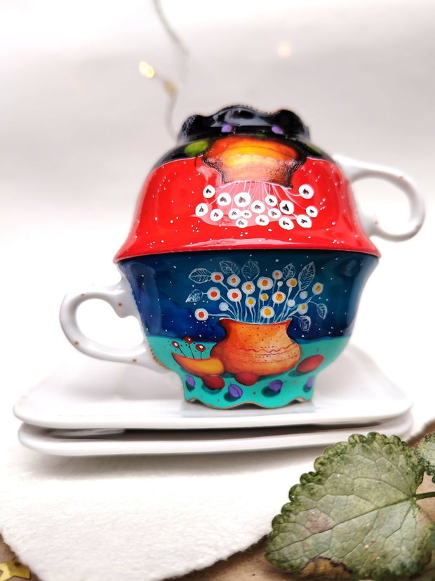 "Colorful Time" - Artă în Ceai și cafea - Nature and Colors Collection