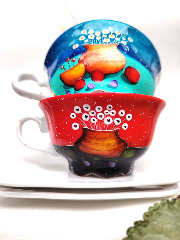 "Colorful Time" - Artă în Ceai și cafea - Nature and Colors Collection