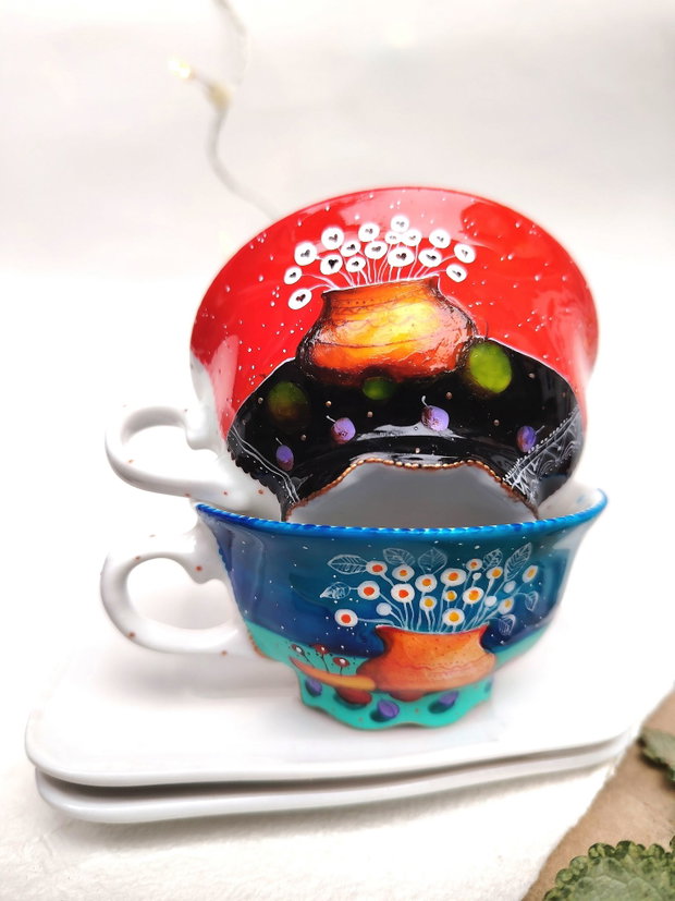 "Colorful Time" - Artă în Ceai și cafea - Nature and Colors Collection