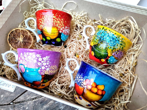 Set "Daydream" Cești cu Farfurioară "Artă în Ceai Collection"