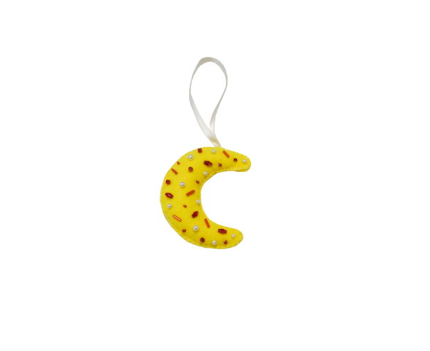 Pachet decorațiuni de Crăciun - set 4 ornamente de fetru brodate