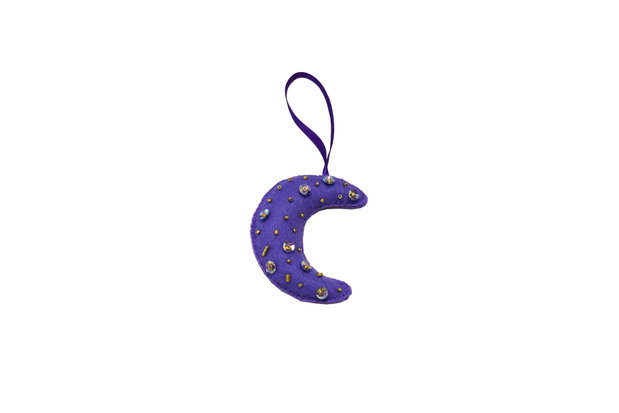 Pachet decorațiuni de Crăciun - set 4 ornamente de fetru brodate