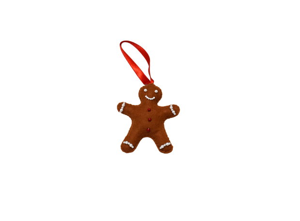 Pachet decorațiuni de Crăciun - set 4 ornamente de fetru brodate