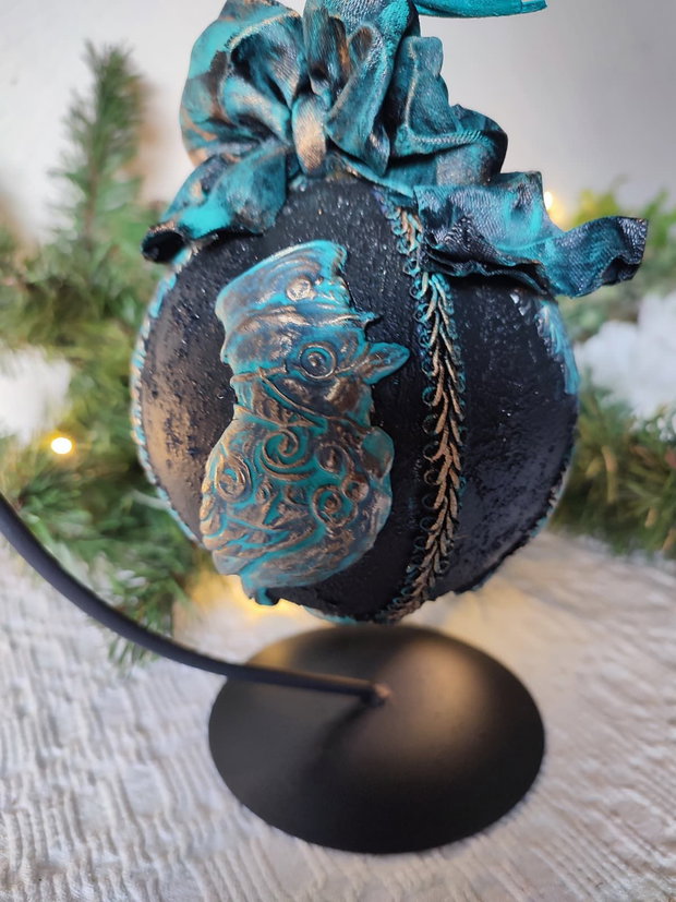 Glob decorativ gotic-steampunk piesă unicat, lucrată manual