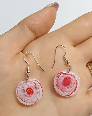 Cercei handmade rosii