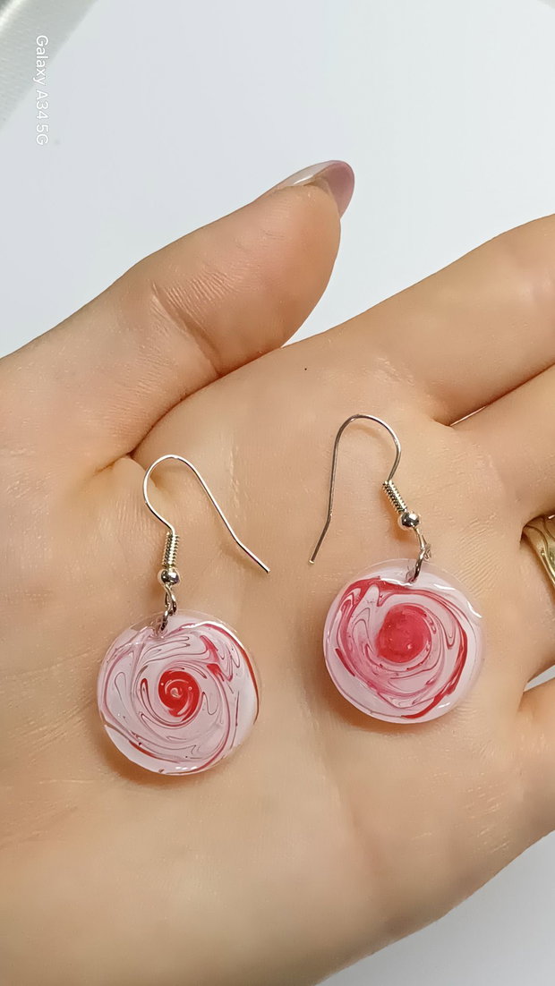 Cercei handmade rosii