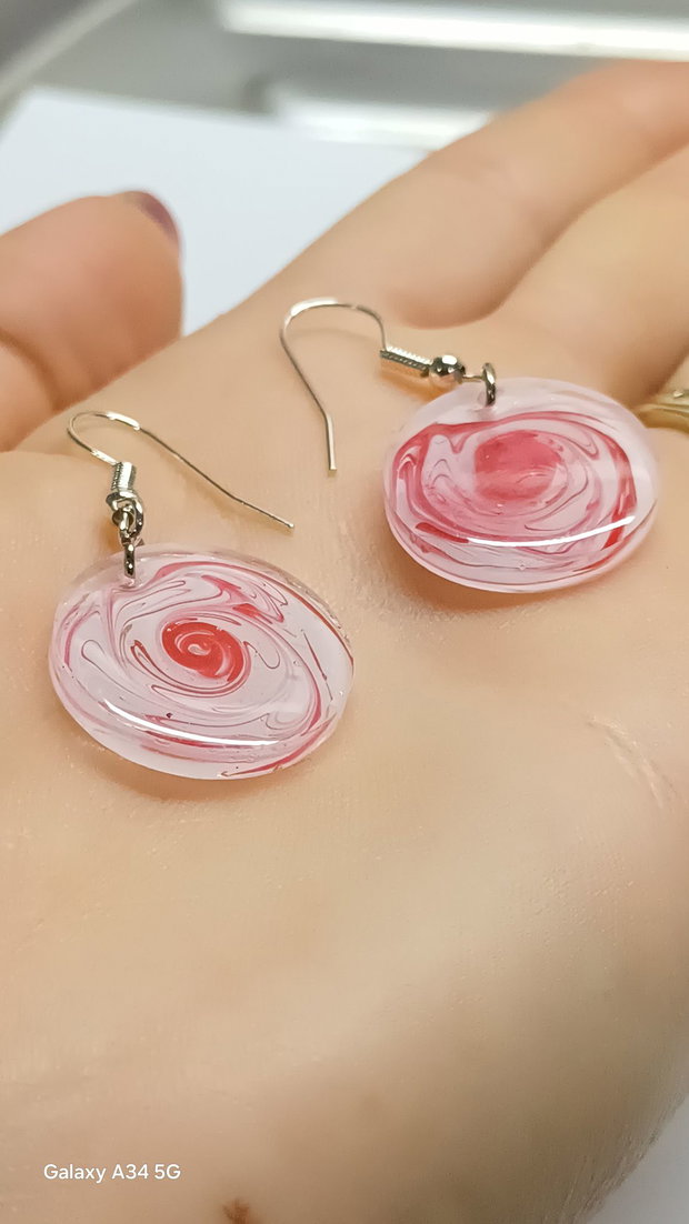 Cercei handmade rosii