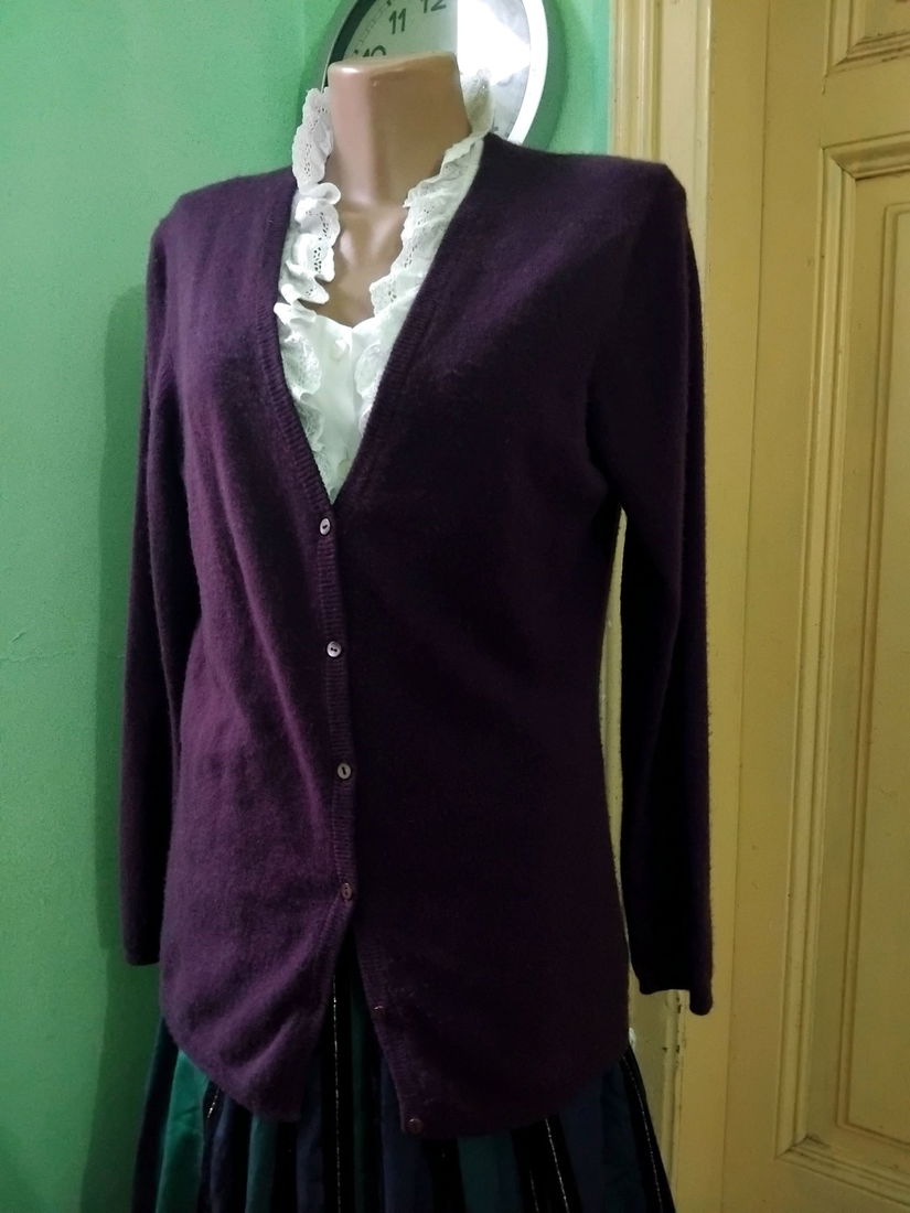 Cardigan cashmere, fucsia