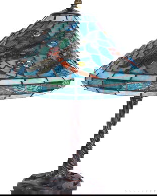 Lampa de masa Tiffany cu libelule