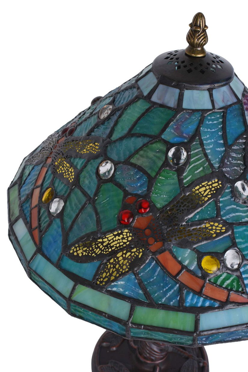 Lampa de masa Tiffany cu libelule