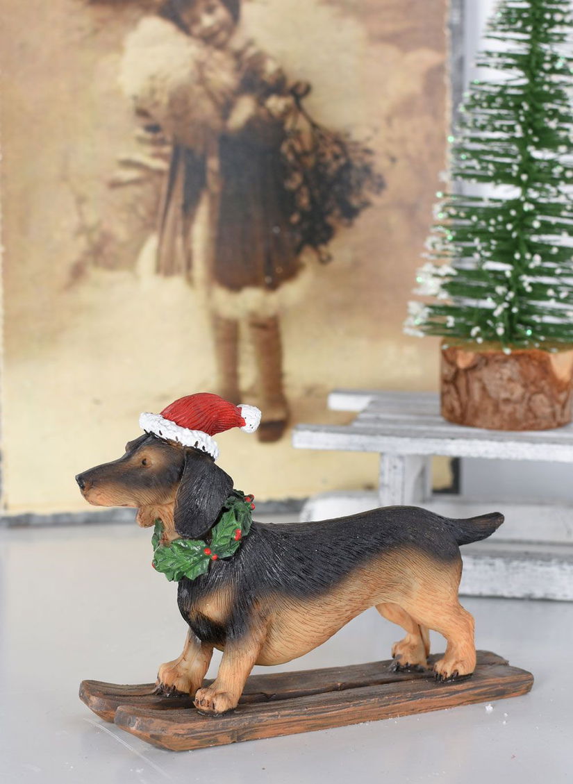 Caine-figurina decorativa de Craciun