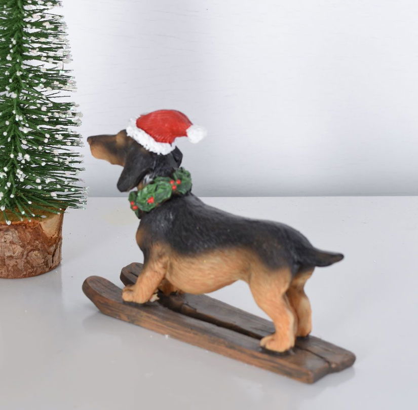 Caine-figurina decorativa de Craciun