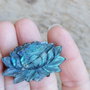 Cabochon labradorit sculptat, 38x23x10 mm