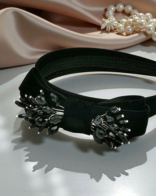 Bentiță - Black Precious Bow