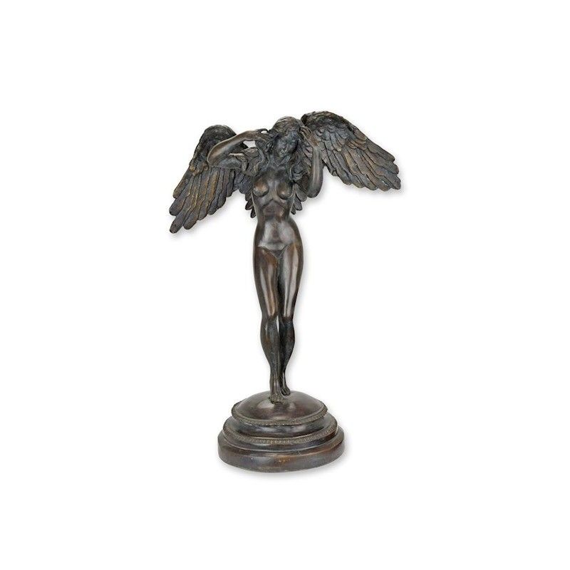 Coboara noaptea-statueta din bronz cu un soclu din marmura